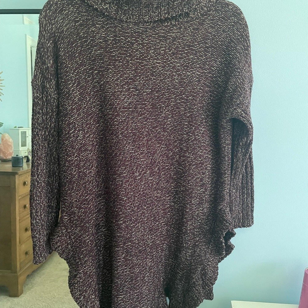 Alya Maroon Tunic with Relaxed Fit and Cowl Neckline